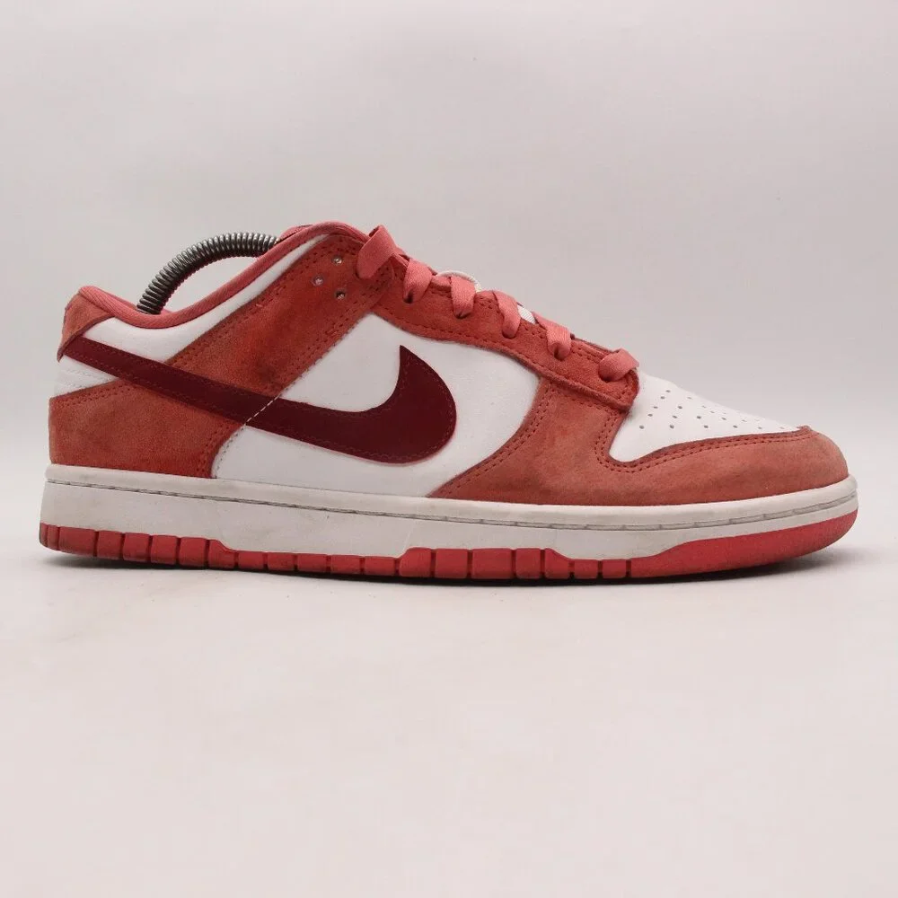 Nike Dunk Low 'Valentine's Day' Women's 10 Red Pink Suede Sneakers FQ7056-100